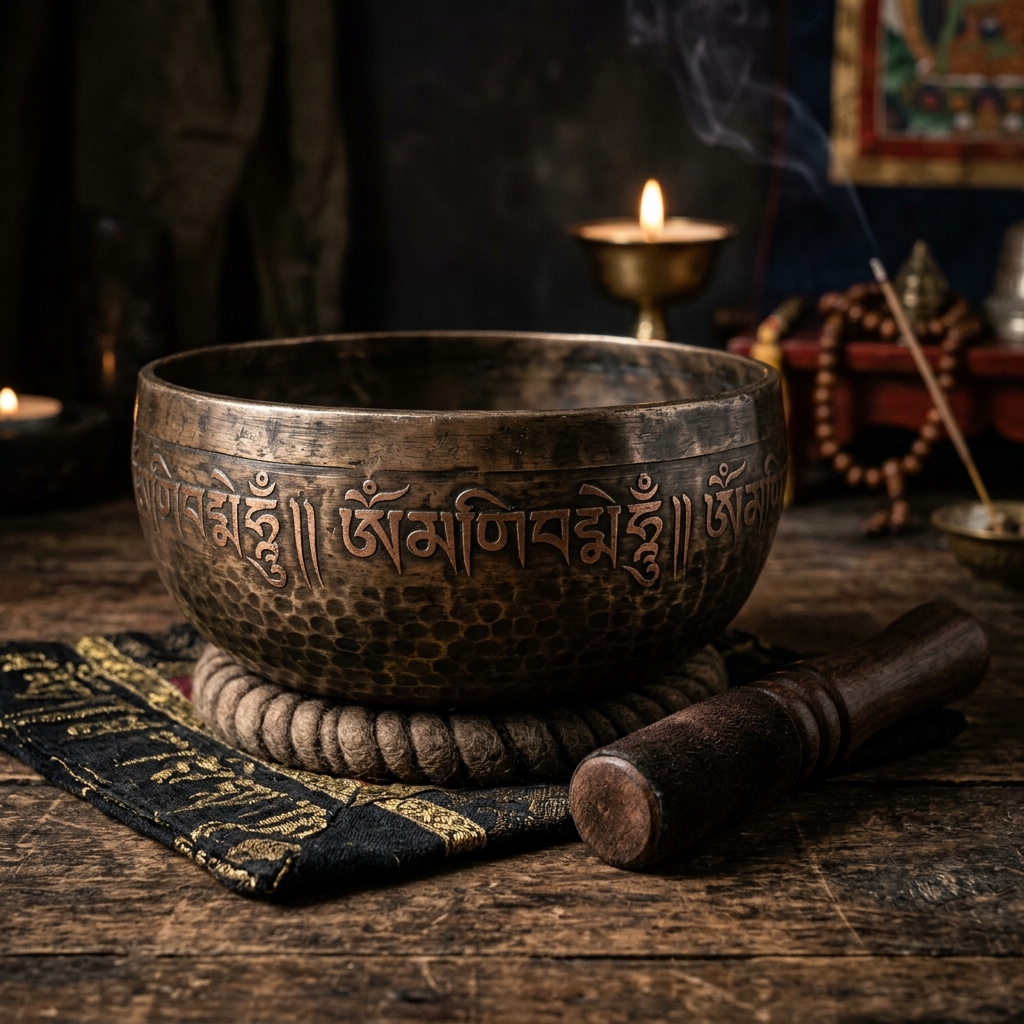 Mantra Engraved Singing Bowl